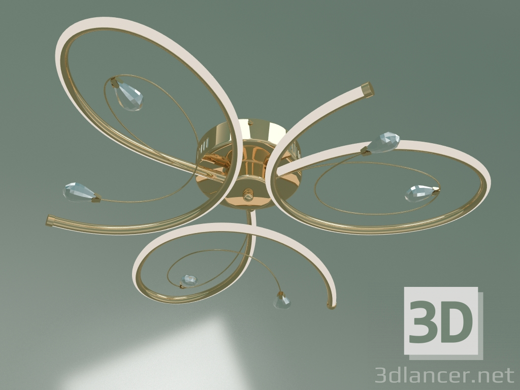 3d модель Потолочный светильник 90099-3 (золото) – превью