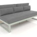 3d model Modular sofa, section 4, high back (Cement gray) - preview