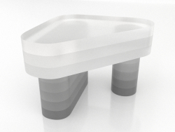 Mesa de centro GLASS CANDY (preto e branco)