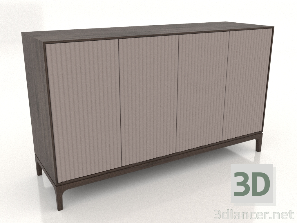 modello 3D Mobile TV FARGO con frontali fresati 1600x500x950 mm (platino, rovere scuro, opzione 4) - anteprima