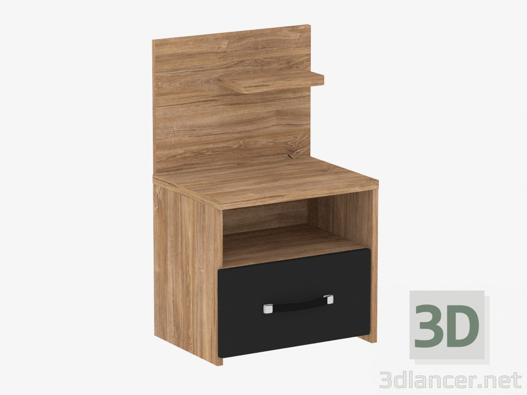 3d model Mesita de noche 1S (TIPO MOAK02L) - vista previa