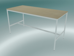 Mesa retangular Base alta 85x190x95 (carvalho, branco)