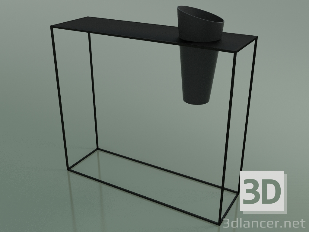 Modelo 3d Console tulipa com vaso (H 90 cm, 100X30 cm) - preview