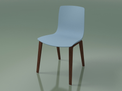 Silla 3947 (4 patas de madera, polipropileno, nogal)