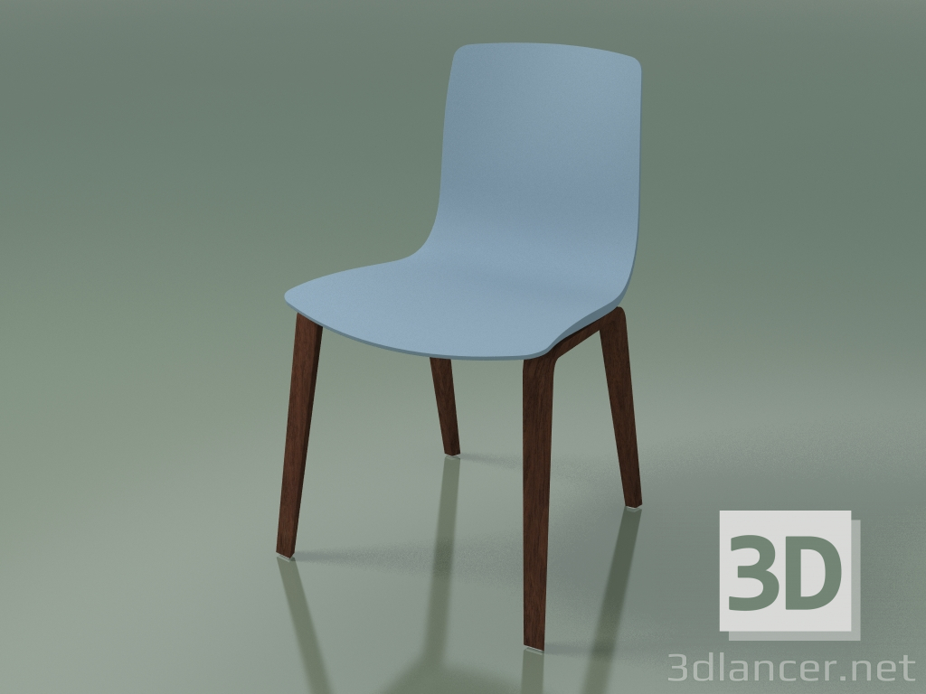 3d модель Стул 3947 (4 деревянные ножки, полипропилен, walnut) – превью