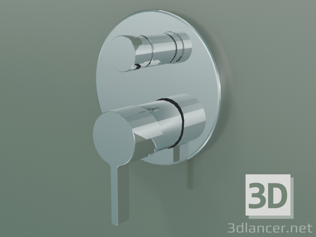 3d model Single lever bath mixer (31465000) - preview