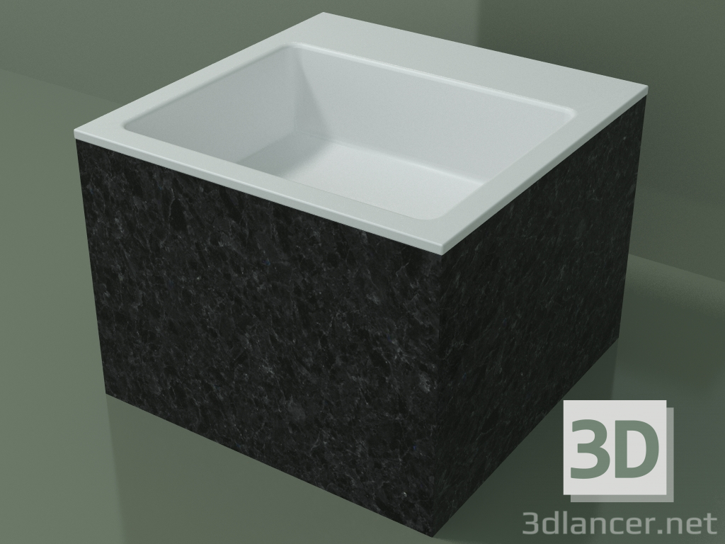 Modelo 3d Lavatório de bancada (01R122302, Nero Assoluto M03, L 48, P 48, H 36 cm) - preview