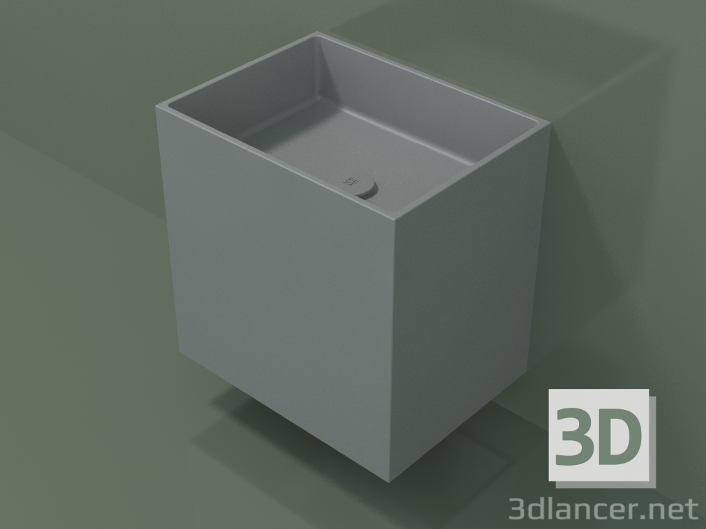 modello 3D Lavabo sospeso (02UN23101, Silver Grey C35, L 48, P 36, H 48 cm) - anteprima