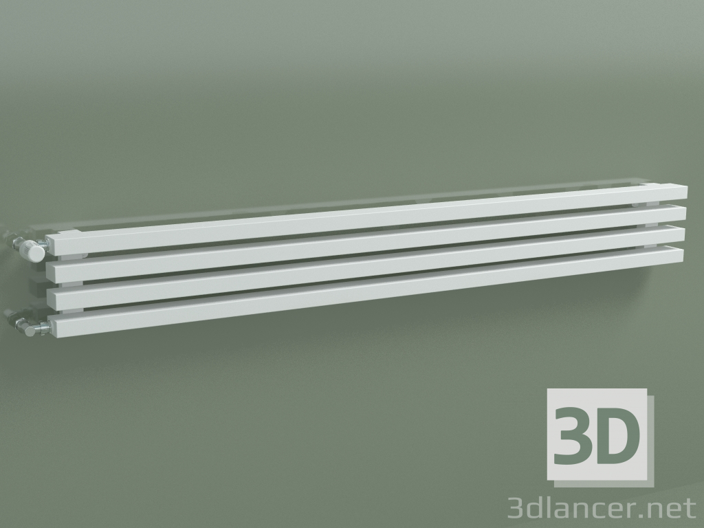 Modelo 3d Radiador horizontal RETTA (4 seções 1500 mm 60x30, branco mate) - preview