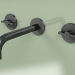 3d model Wall set of 2 separate mixers with spout (19 10 V, ON) - preview