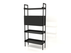 Rack ST 03 (con mobile) (900x400x1900, legno nero)