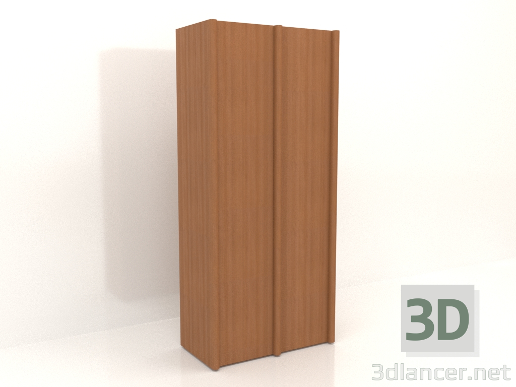 3D modeli Gardırop MW 05 ahşap (1260x667x2818, ahşap kırmızı) - önizleme