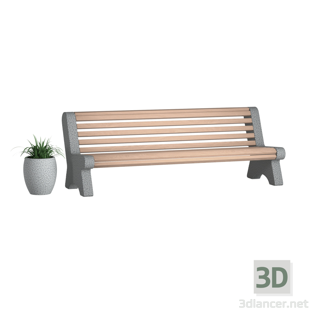 Blumentopfprisma 3D-Modell kaufen - Rendern