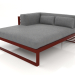 3D Modell XL-Modulsofa, Abschnitt 2 links (Weinrot) - Vorschau