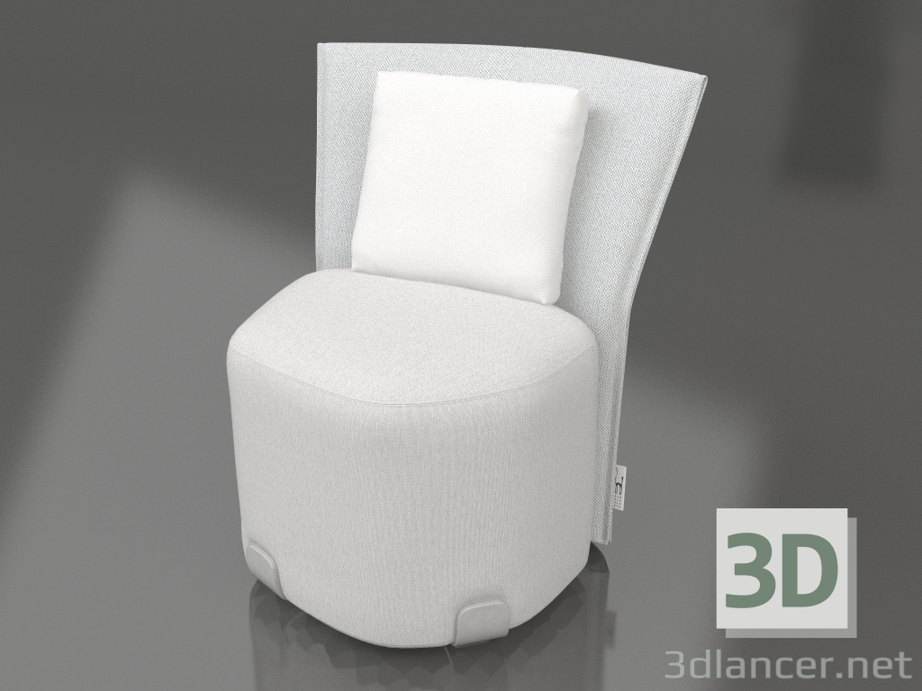 modello 3D Sedia da pranzo (Grigio agata) - anteprima