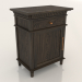 3d model Chest of drawers (1 section) with doors - preview