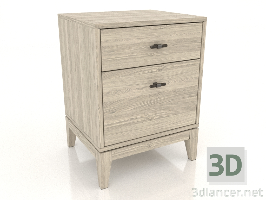 3D modeli Başucu sehpası 450 mm (açık meşe) - önizleme