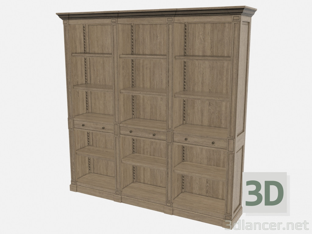 modello 3D La libreria triplice Aberdeen (502,008 L) - anteprima