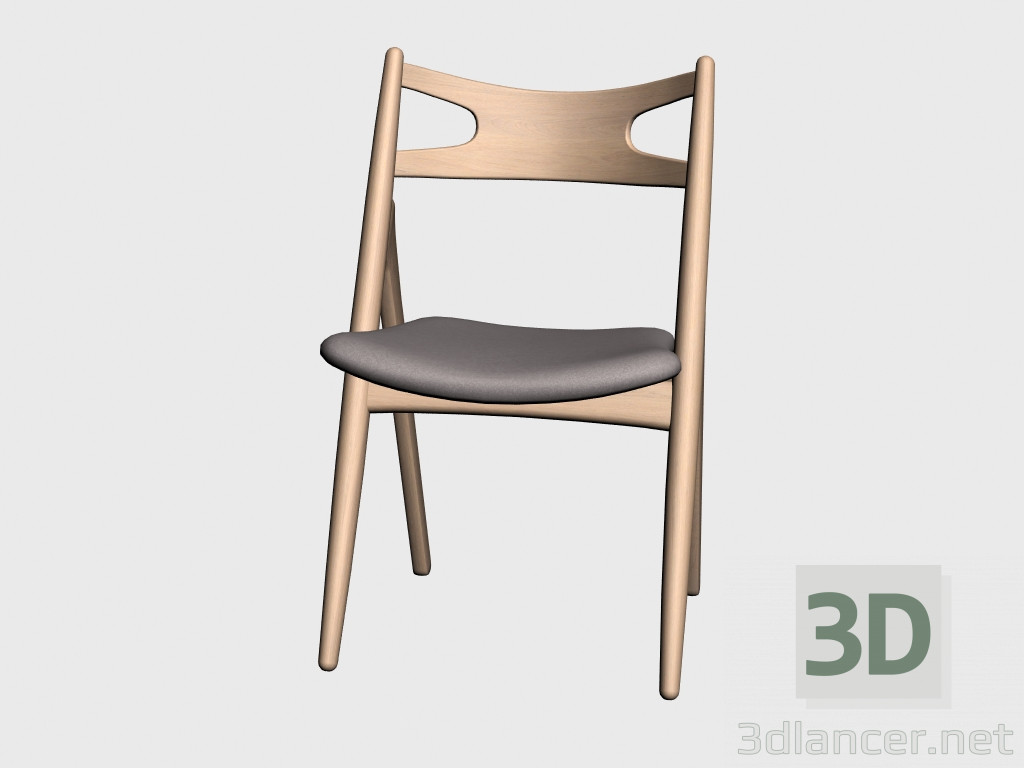 modello 3D Sedia (CH29) - anteprima