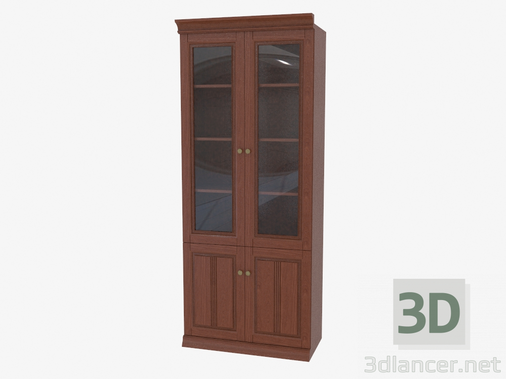 modello 3D Libreria a due ante (3841-14) - anteprima