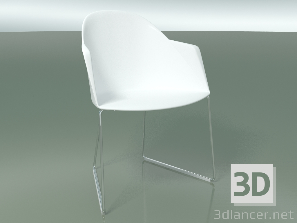 modello 3D Sedia 2226 (su skid, CRO, PC00001 polipropilene) - anteprima