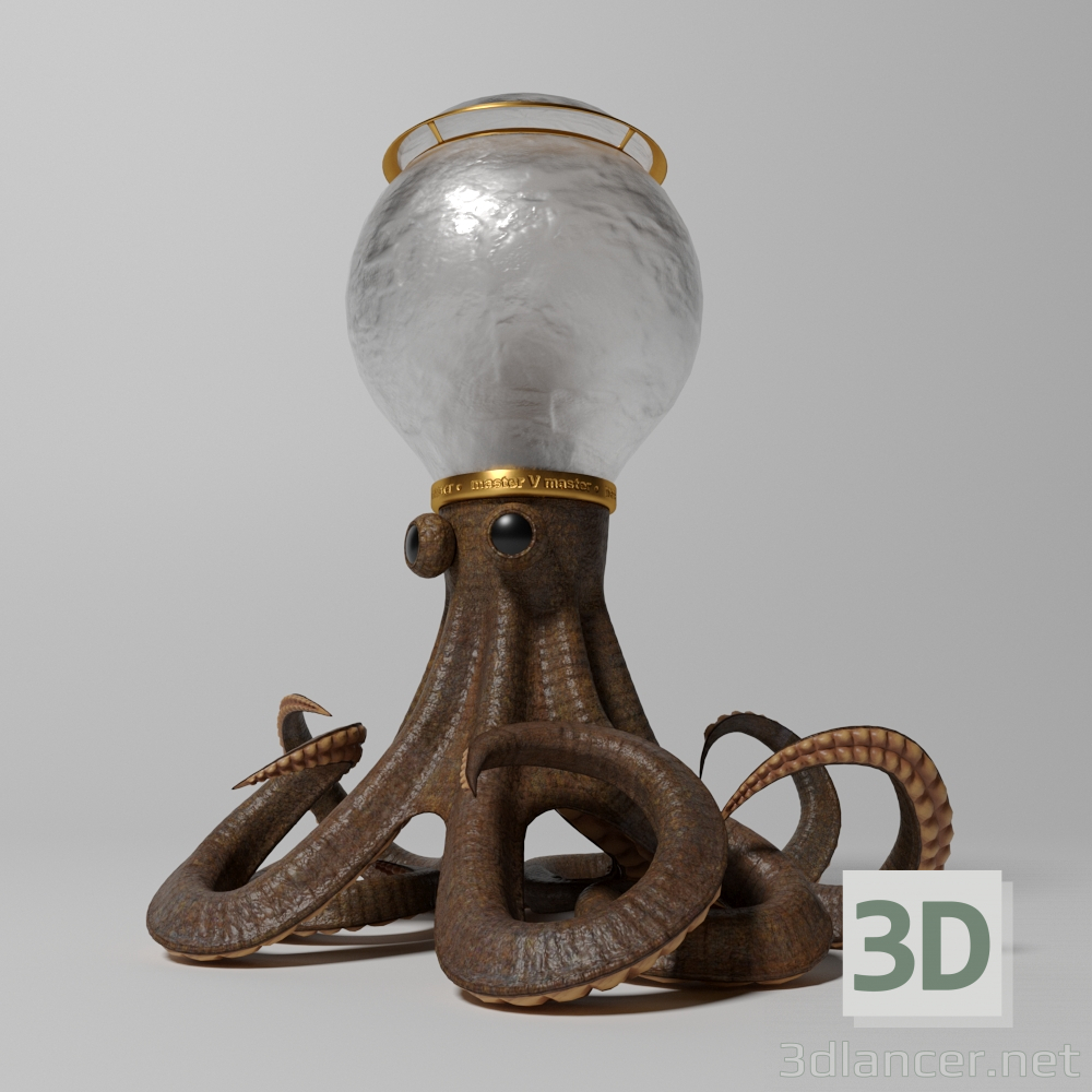 3d Lamp octopus model buy - render