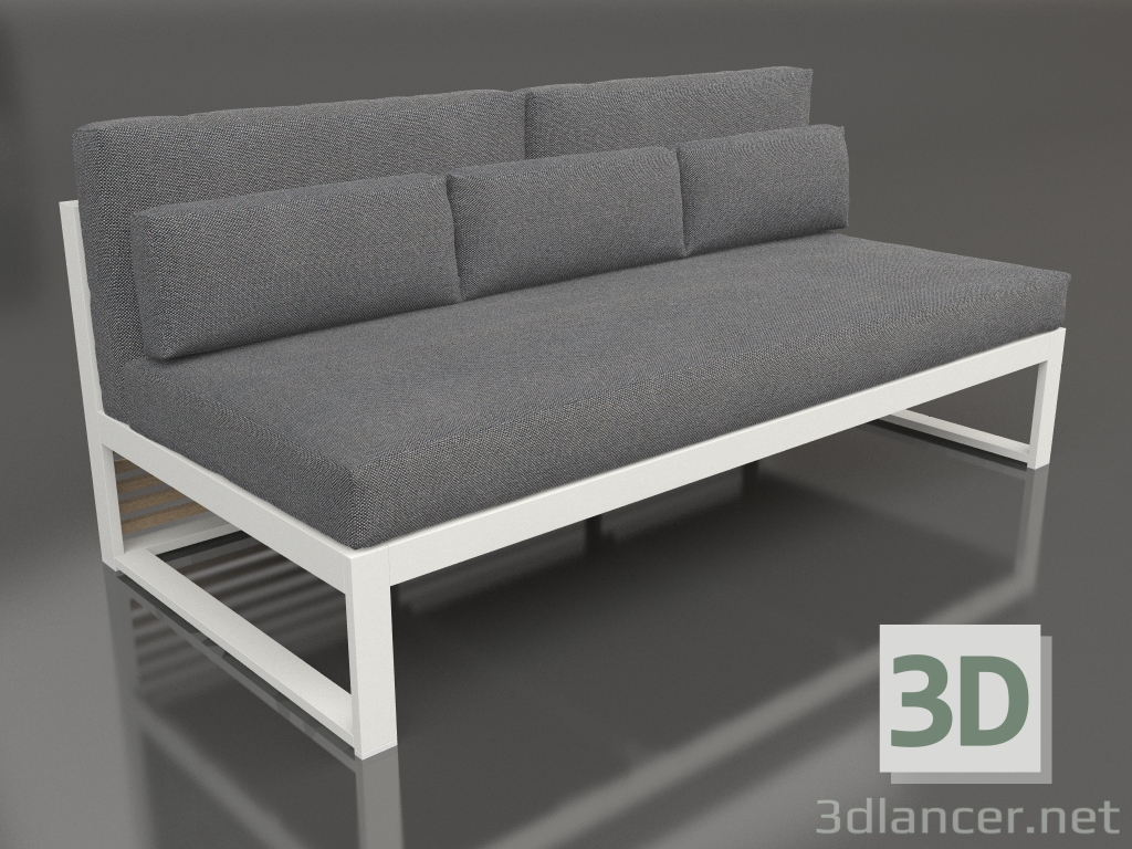 3d model Sofá modular, sección 4, respaldo alto (gris ágata) - vista previa