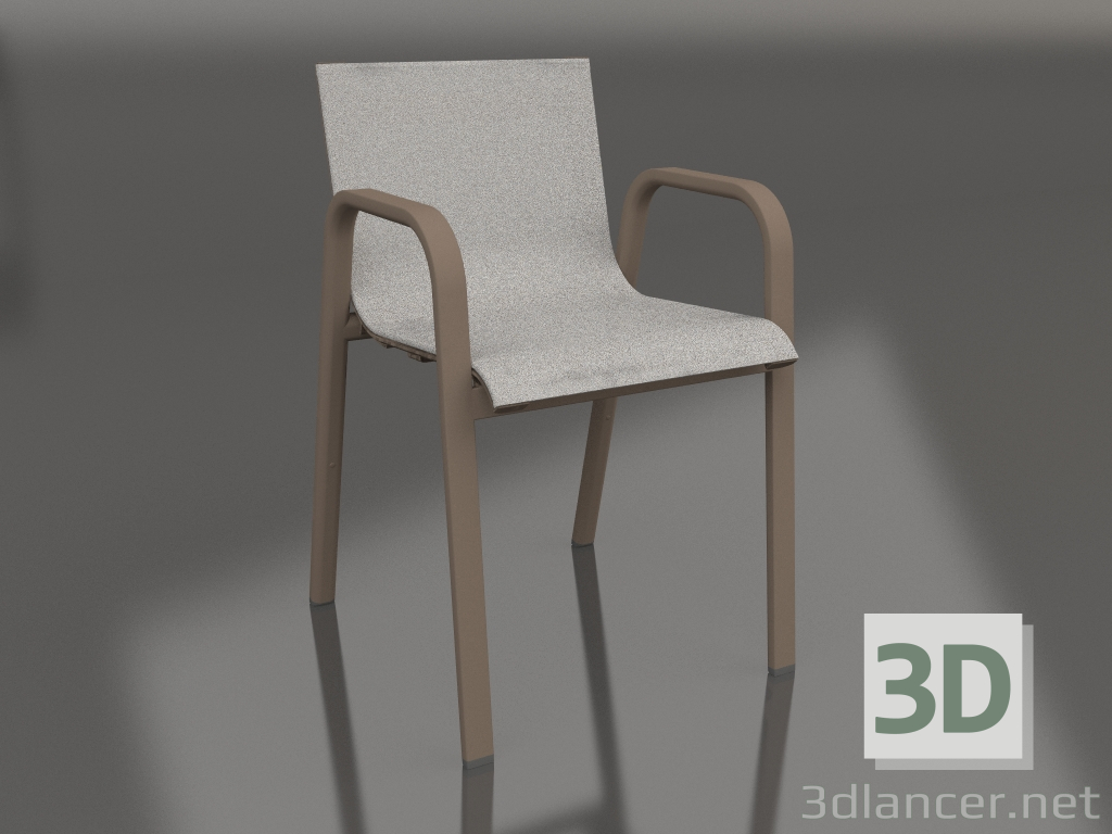 modèle 3D Chaise de salle à manger (Bronze) - preview