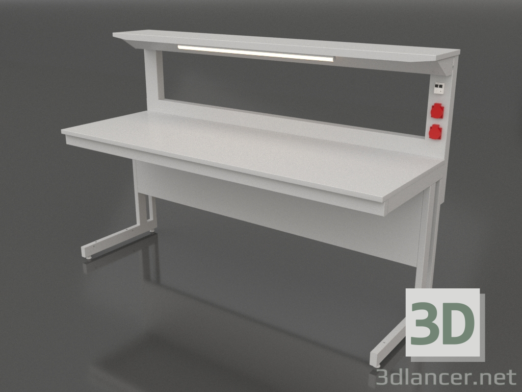 3d model Laboratory table with shelf 1800 CM 700 - preview 3d model Laboratory table with shelf 1800 CM 700 - preview