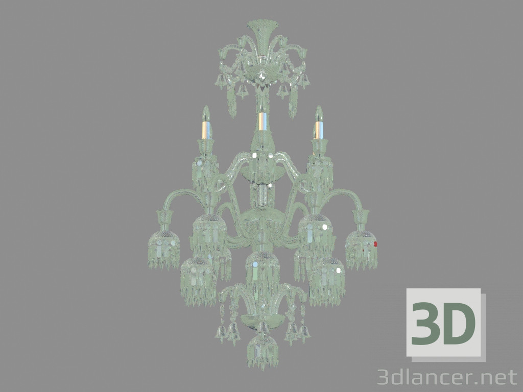 modello 3D Lampadario di solstizio di Люстра 18L 2 606 719 - anteprima