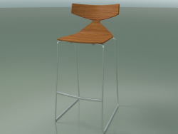 Stapelbarer Barhocker 3704 (Teak-Effekt, CRO)