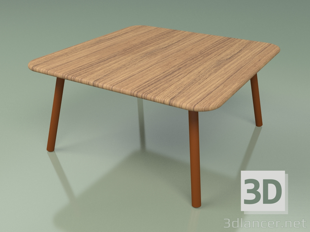 3d model Mesa de centro 011 (óxido de metal, teca) - vista previa