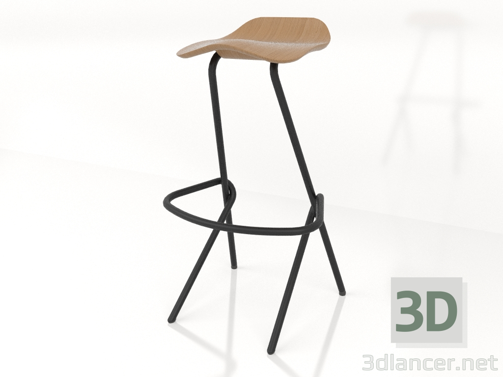 3D modeli Bar taburesi h84 - önizleme