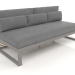 3d model Modular sofa, section 4, high back (Quartz gray) - preview