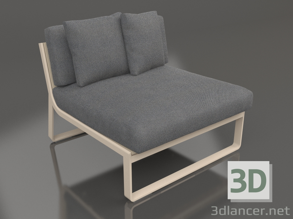 3D Modell Modulares Sofa, Abschnitt 3 (Sand) - Vorschau