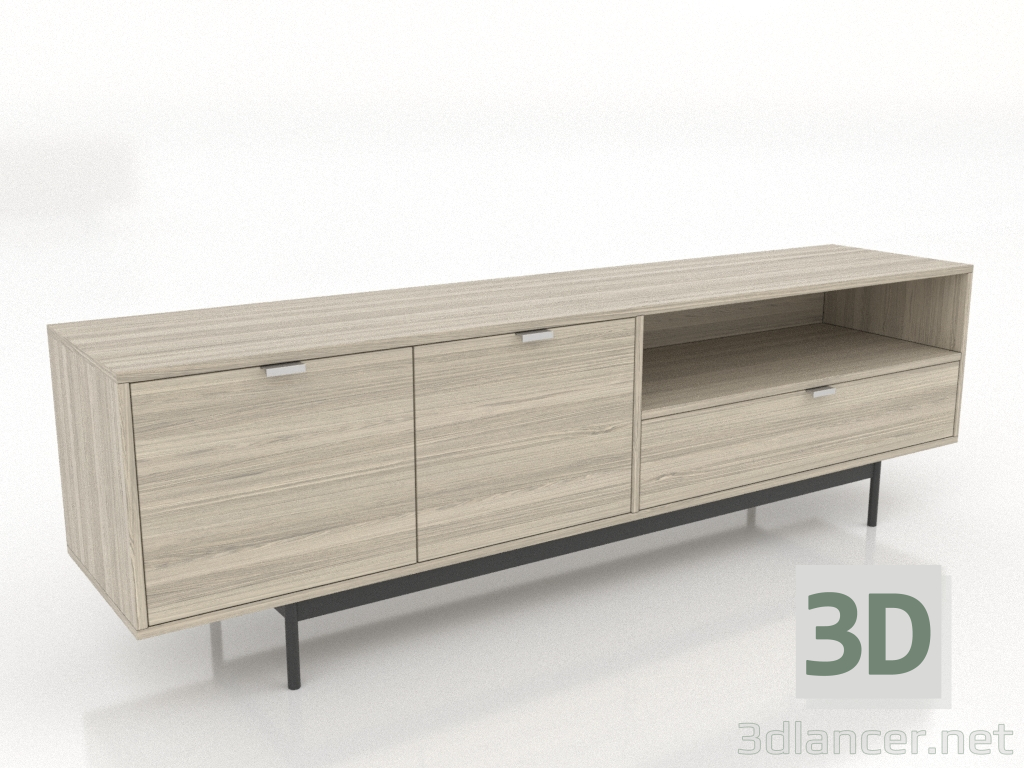 modello 3D Mobile TV 1800 mm (rovere schiarito) - anteprima modello 3D Mobile TV 1800 mm (rovere schiarito) - anteprima