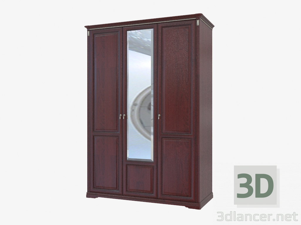 3d model El armario es el armario 3 puertas (1644х2336х664) - vista previa