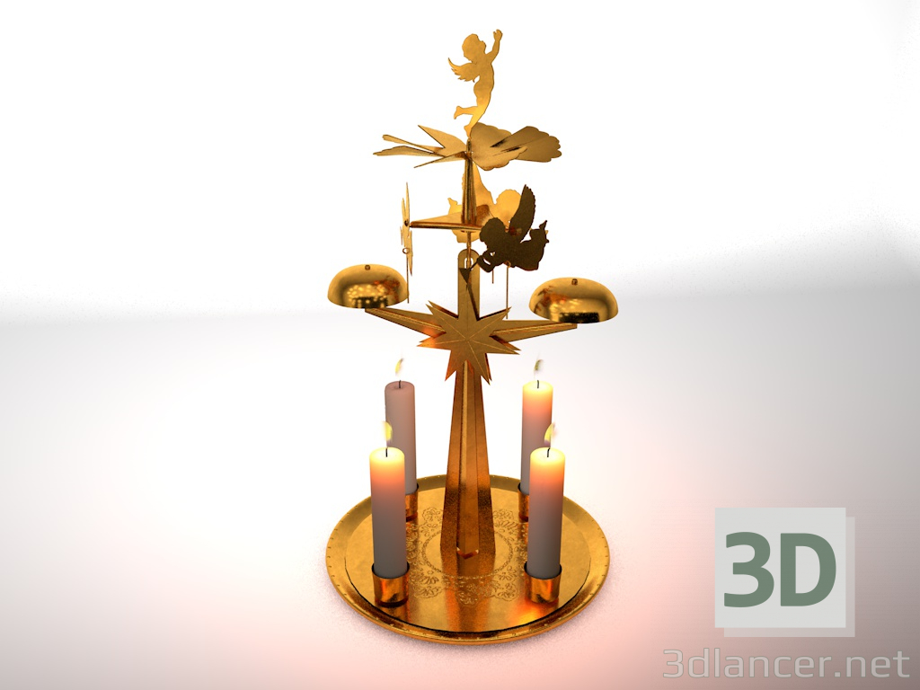 3D Modell Weihnachtspyramide - Vorschau