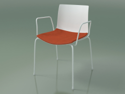 Chair 0450 (4 legs with armrests and a pillow on the seat, polypropylene PO00101, V12)