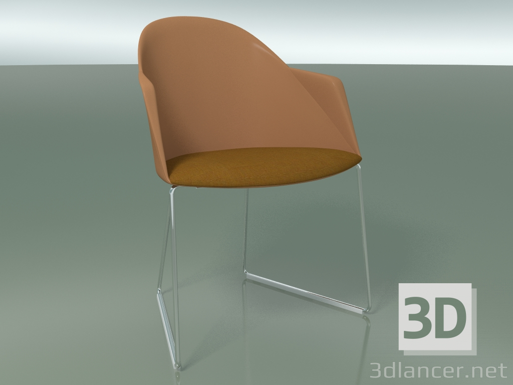 3D Modell Stuhl 2227 (auf einem Schlitten, CRO, mit einem Kissen, Polypropylen PC00004) - Vorschau