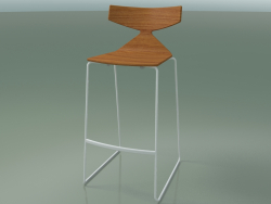 Tabouret de bar empilable 3704 (effet teck, V12)