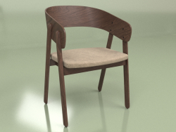 Silla Devlin (nogal, beige oscuro)