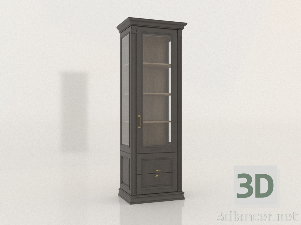 3d model One-door showcase with drawers (Gothic) - preview