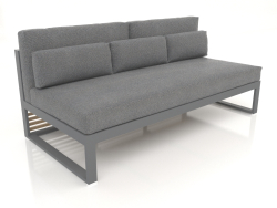 Modular sofa, section 4, high back (Anthracite)