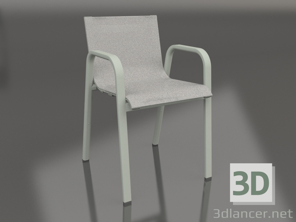 modèle 3D Chaise de salle à manger (Gris ciment) - preview