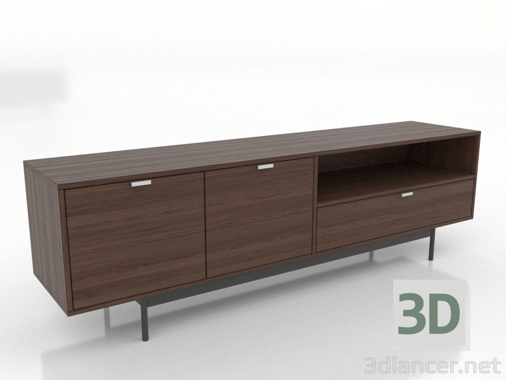 3d model Mueble de TV 1800 mm (nogal oscuro) - vista previa 3d model Mueble de TV 1800 mm (nogal oscuro) - vista previa