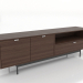3d model Mueble de TV 1800 mm (nogal oscuro) - vista previa