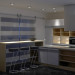 3d Kitchen with island, modern minimalist style model buy - render