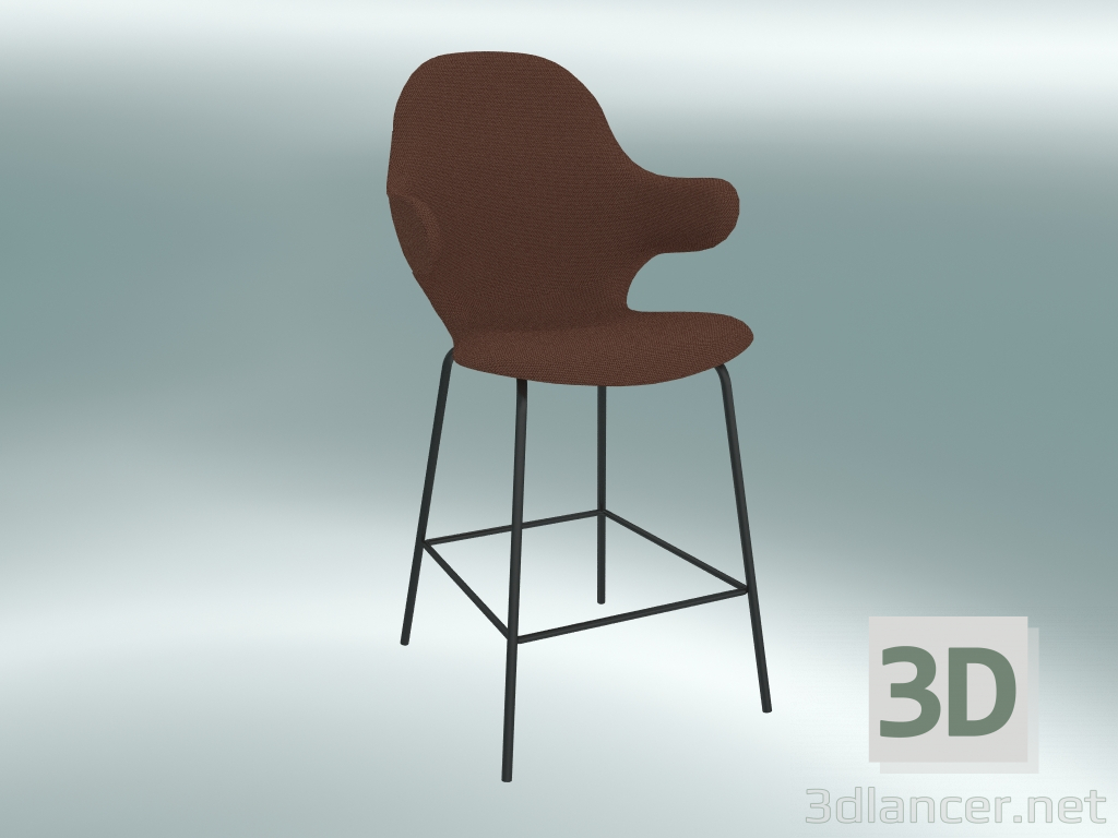 modello 3D Sgabello da bar Catch (JH16, 63x58 H 107cm, Steelcut Trio 2 - 365) - anteprima