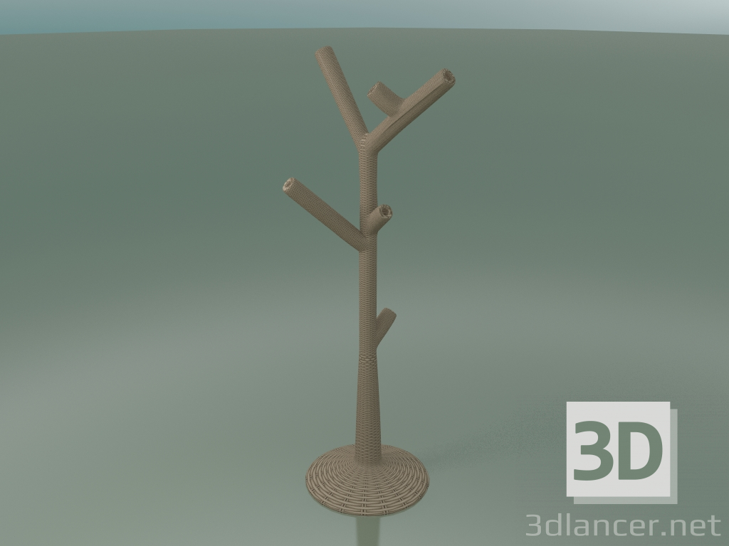 modello 3D Appendiabiti Corallo (Naturale) - anteprima